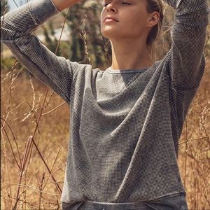 Waffle Grey Mineral Wash Top